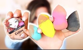 NEW Drugstore Sponges & CUSHION Contour! Demo & Review | Casey Holmes