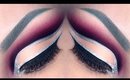 Pink silver glitter dramatic cut crease makeup tutorial / Double eyeliner make-up look