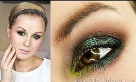 Szmaragdowe * Smokey Eyes * Makeup Geek Isomnia Pigment  + ROZDANIE