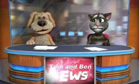 Talking Tom & Ben News eating cake lol