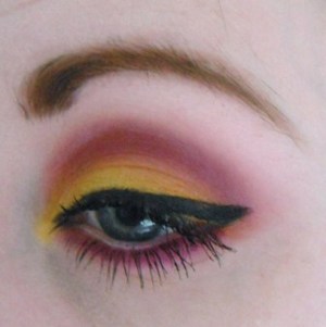 I created this look when I was inspired by a cocktail I had seen, it was just aplay with some bright colours! Hope you like it!