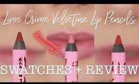 LIME CRIME LIP LINER | Velvetine Lip Pencils Swatches + Review