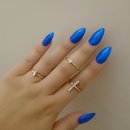 Cobalt Blue Almond Nails