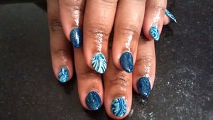 blue nail designs by SauceC Nailz