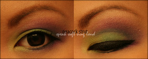 colors inspired by misschievous@youtube's arabian peacock look.