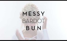 Messy Bardot Bun Quickie