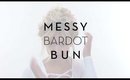 Messy Bardot Bun Quickie