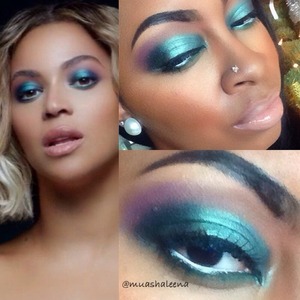 I love love Beyonce!! I decided to recreate the makeup from her "MINE" video featuring Drake. I love colorful and dramatic looks so I had to recreate it! Xoxo 

Please be sure to follow me on Instagram @muashaleena to see my daily makeup pics :) 