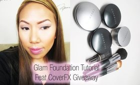 Glam Foundation/Highlight/Contour Tutorial Feat CoverFX Giveaway