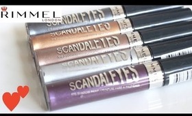 Rimmel ScandalEyes Shadow Paint Swatches 5 colors