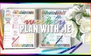 Plan With Me Rainbow Spread USING ONLY STAMPS Erin Condren Hourly Planner