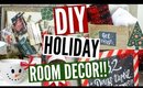 DIY HOLIDAY ROOM DECOR!! Cute & Easy Ways To Decorate Your Room!!