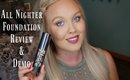 URBAN DECAY ALL NIGHTER FOUNDATION | FIRST IMPRESSION, DEMO & REVIEW