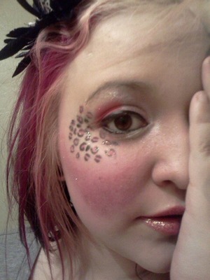 pink and glitter cheetah print