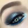 Teal Glittery Peacock Spring Makeup 