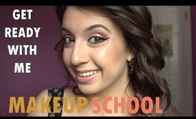 GRWM: 1st Day of Makeup School! Makeup, Hair & Outfit ❤