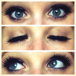 First time doing fake eyelashes on my self & they came out pretty good! 