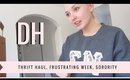 Daily Hayley | A Frustrating Week, Thrift Haul, Sorority