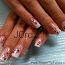 White Ombre With Pink Nails 