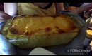 Potato and spinach lasagna cooking