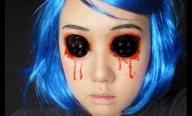 Halloween Tutorial: CORALINE (Bloody button-eyed version)