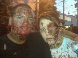 At the zombie walk. Made proudly and completely by us!