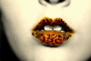 Leopard print lips