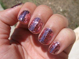Didn't take as long as I thought it would. Glitter from bornprettystore.com
Photo in direct sunlight.