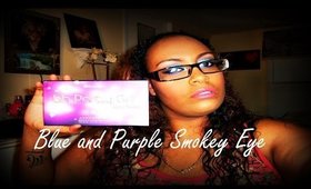 Blue Smokey Eye With a Pop of Purple | Bronxgurl89
