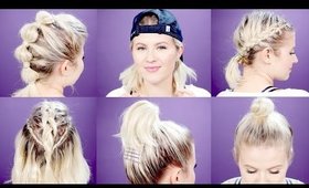 7 EASY GYM/WORKOUT SHORT HAIRSTYLES TUTORIAL | Milabu