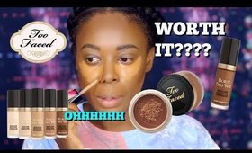 TOO FACED BORN THIS WAY SUPER COVERAGE SCULPTING CONCEALER  & ETHEREAL POWDER TESTING REVIEW