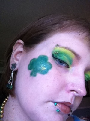 Side Shot of My St. Patrick's Day Make Up!
