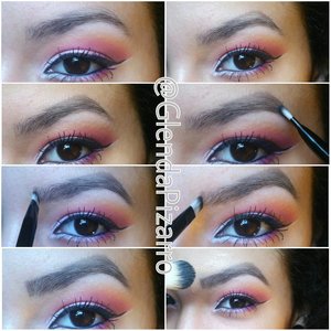 Step by step pictorial. 
I use eyeshadow and an angled brush to fill in my eyebrows.  All you really have to do is lightly blend your desired shade into your brow to make them look natural.  It's very simple and easy.  #eyebrowgame  #MOTD