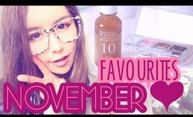 November Favourites: eyeshadow, lip balms, skincare, floral tea, glasses and cooking!