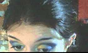 Tutoriel Maquillage Doré/Bleu nuit égyptien- tutorial look egyptian makeup gold & blue