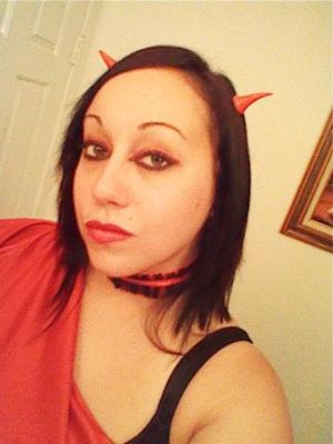 Halloween a devilish look wish u could see the eye makeup better it was dope