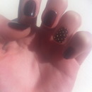 Black Red With Gold Micro Beads!