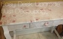Easy DIY Desk Upgrade - Decoupage! | DIY Friday on RebeccaKelsey.com