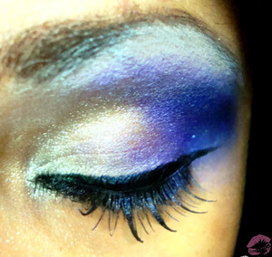 Galaxy Inspired look. Trying to get better with capturing my silver on camera~
