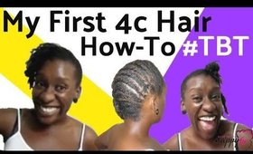 Throwback 4c Natural Hairstyle: Mini Twist Updo Sitting Sideways
