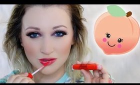 NEW Too Faced Sweet Peach Lip Gloss: Review & Try On [Sparkmas Day 5]