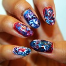 The nail art I wore for the 4th of July  2