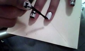 [Nail Tutorial]: Zooey Deschanel Inspired Tuxedo Nails