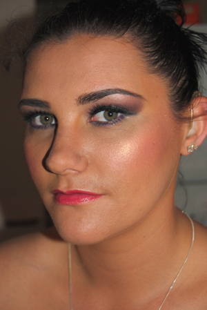 Shaz's 21st Makeup! How beautiful are her brows!
Airbrush base and blush. 
Snapshot by me.