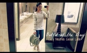 OOTD: Cozy Neutrals Casual Look (Sweater & Boots Outfit of the Day) - hollyannaeree