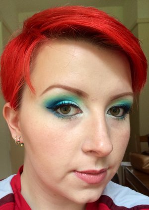 I was going for a carnival style look but it ended up looking more sea inspired