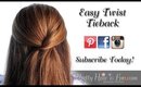 Easy Twist Tieback Hairstyle Tutorial {Hair Half Up}| Pretty Hair is Fun