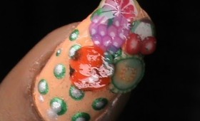 Fimo fruit salad nail art design DIY fimo creations tutorial for beginners to do at home