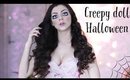 Creepy doll makeup tutorial for Halloween  // www.stina.blogg.no