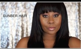 Sunber Hair Review | Wig I made with BANGS | DarbiedayMua